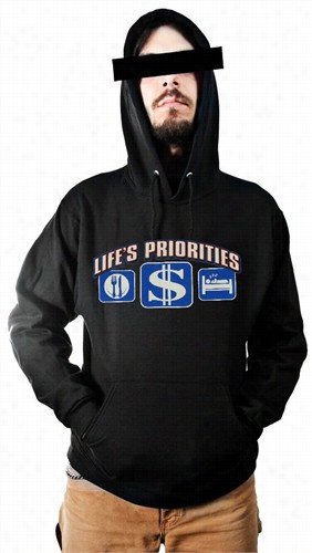 Life's Priorities - Eat, Slee & Make Money Girls Hoodie