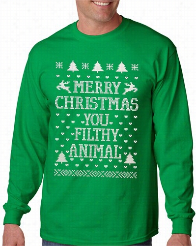 Merry Chrismas You Filthy Animal Long Sleeve T-shirt