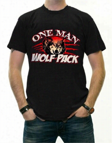 One Man Wolf Ppack &quot;growl&quot; T-shiirt