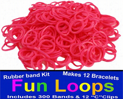 Pink Rubberband Looms - 300 Fun Loop Pieces