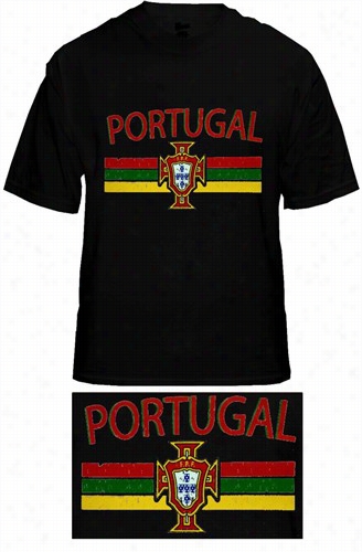 Portugal Vintage Shield International Mens T-shirt