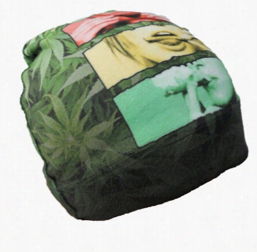 Pot Lea Beanie - Roll, Lick, Smoke Beani E With Al L-over Pot Leaves