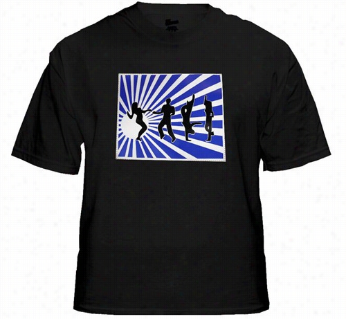 Shadow Dancers Sound Reactive Lght Show T-s Hirt