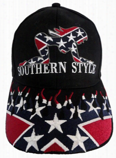 Souherj Style Confederate Flag Adjustable Hat