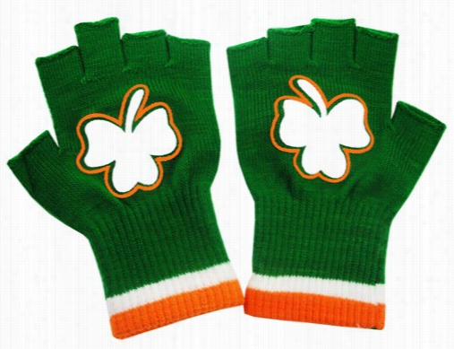 St. Patrick 's Day Fingerless Hop-trefoil Gloves (pair)