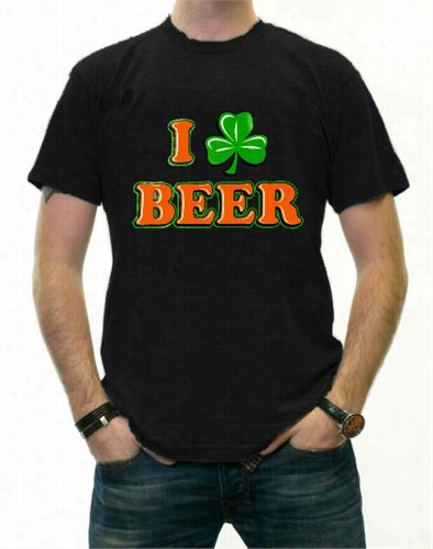 St. Patrick's Day  Tees - I Love  Beer Shamroock T-shirt