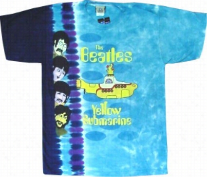 The Beatles Tsh1rt - Golden Submarine Tie Dye T-shirt