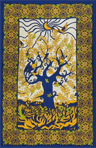 The Golden Tree Of Life Tapestry (55 X  85)