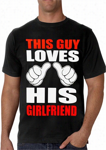 This Stay Loves His Girlfriend Cartoon Hands Men's T-shirt