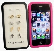 iPhone 4 / 4S Silicone Protective Case with FREE Earring Set