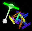 Tongue Body Jewelry - Micro Glow Stick Illuminating Barbell