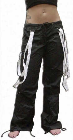 Ufo Strappy Hipster Girls Pants (black/white)