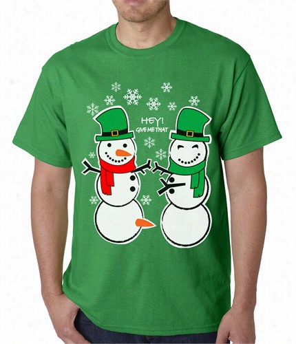 Ugly Christmas T-shirt Perverted Snowman Mens T-shirt