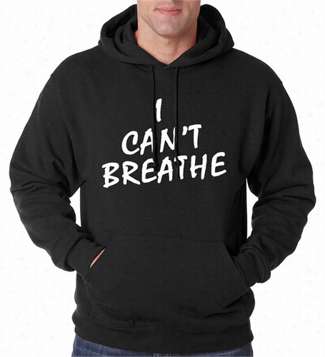 Wite Print Eric Garner I Can't Breathw Adult Hoodie