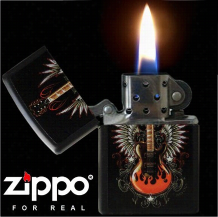 Winged Guitar Zippo Lihgter