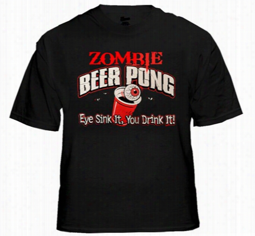 Z Ombie Beer Pong Mens T_shirt