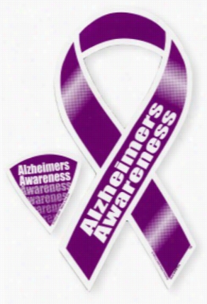 Alzheimers Awareness Car Ribbon Magnet
