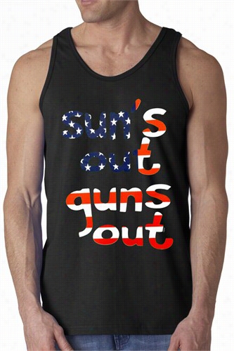 American Flag Sun's Out Guns Out Men's  Tank Top