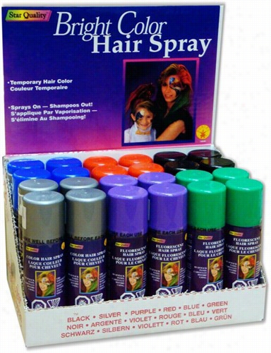 Assorted Spray In Ha Ir Color (24 Pack - Sole $2.29 Per Can)