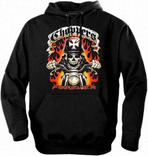 Biker Hoodies - &quot;chopper Ghost Riedr&quot; Biker Hoodie