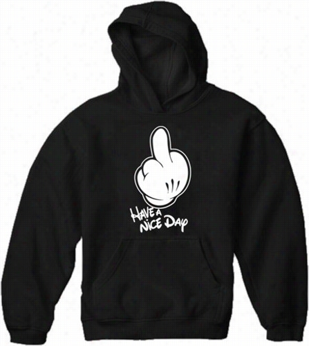 Caroon  Hands &quot;have A Nic Eday&quoot; Adult Hoodie