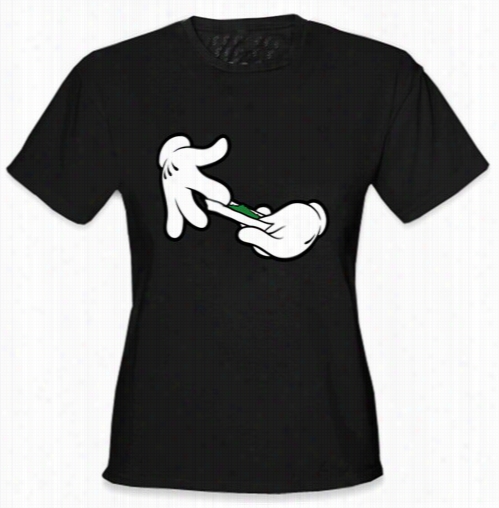 Cartoon Hands Roll A Joitn Girl's T-shirt