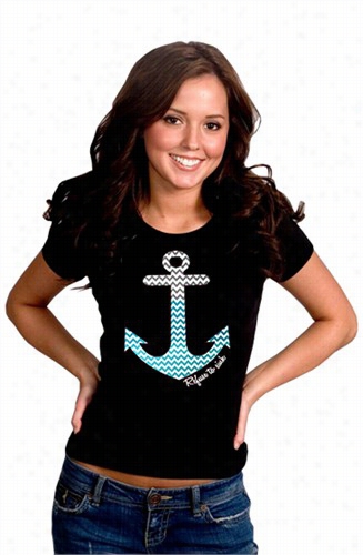 Chevron Lines Refuse To Sink Lass's T-shirt