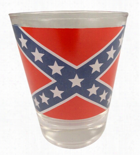 Confederate Rebel Flag Shot Glass