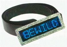 Custom Led Scree Rhniestone Belt Buckle (blue)