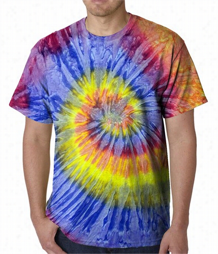 Festival Spiral Tie Dye Mens Tt-shirt