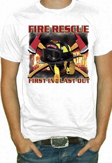 Fire Rescue Mesn  T-shirt