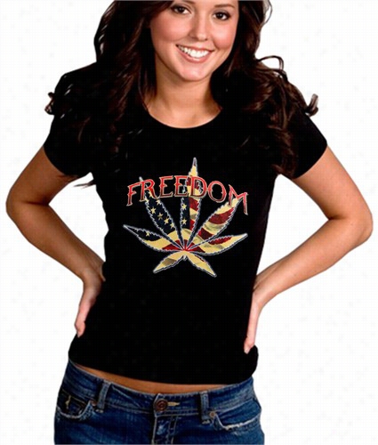 Freedom Pot Eaf Girl's T-shirt