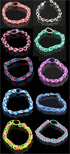 Fun Loops Rainbow Band Bracelets Assorted 3 Pack