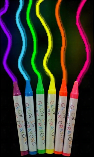 Glow In The Dark Crayons (set Of 6 Colors)