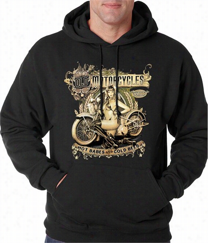 Hot Babes A Nd Cold Beer Biker Mature Hoodie