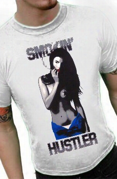 H Ustler &quot;smokin'&quot; T-sirt (whiet)