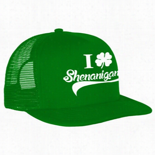 I Clover Shenanigans Funny St Patric Ks Day Trucker Cardinal's Office (kelly Greeen)