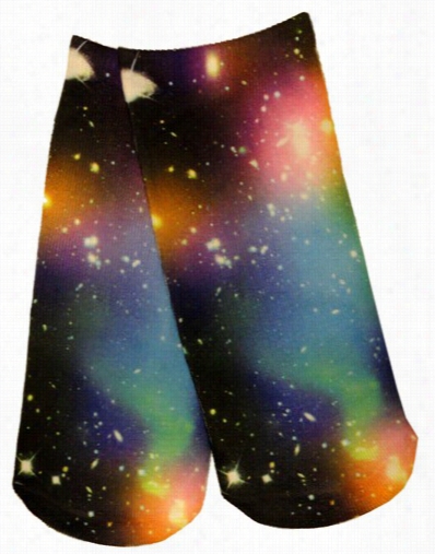 Kids & Adults Photo Print Ankle Socks - Galaxy