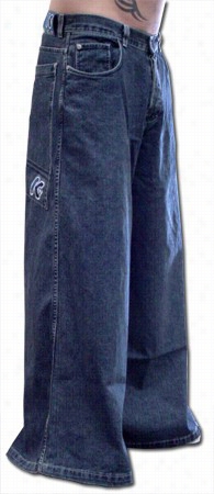 Kikwear Jeans - Kikwear 38&quot; Severe Wideleg Raver Pants (blue Denim)