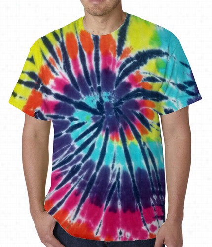 Lava Lamp Spial Tie  Dye Mens T-shirt