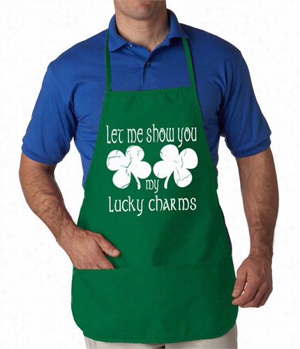 Let Mme Appear You My Lucky Charms St. Patrick's Day  Apron