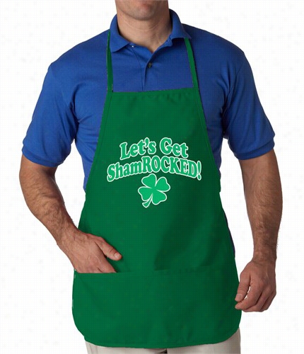 Let's Get Shamrocked Funny Irish Apron