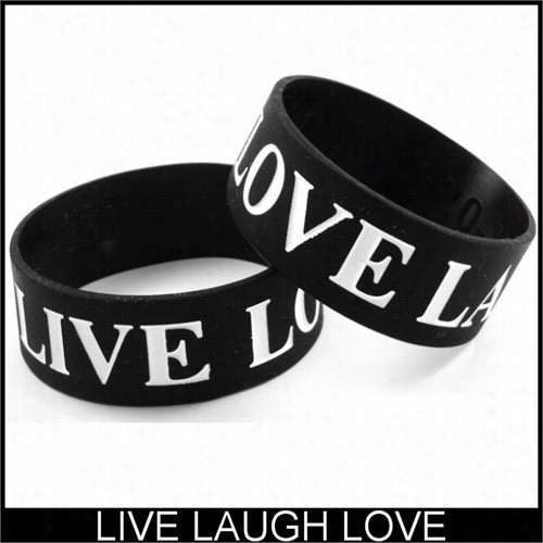 Live Laugh Love Designer Rubber Syaing Bracelet