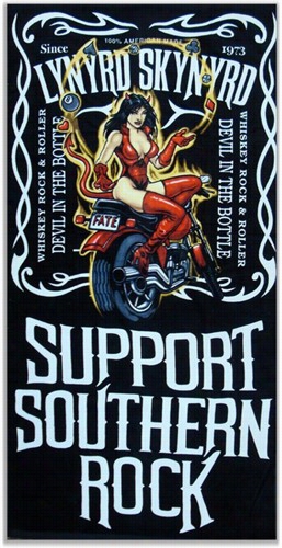 Lynyrd Skynyrd &quot;support Southern Rock&quot; Beach & Bath Towel