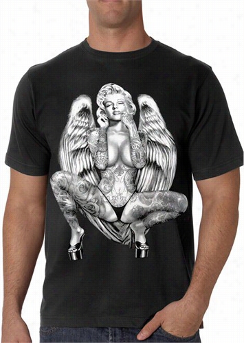 Marilyn Monroe Sexy Angel Wings Men 's T-shirt