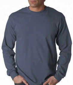 Mens Premium Long Sleevee T-shirt (indigo Blue)