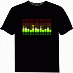 Multi Color Sound Equalizr Rav E T-shirt With Sou Nd Sensor