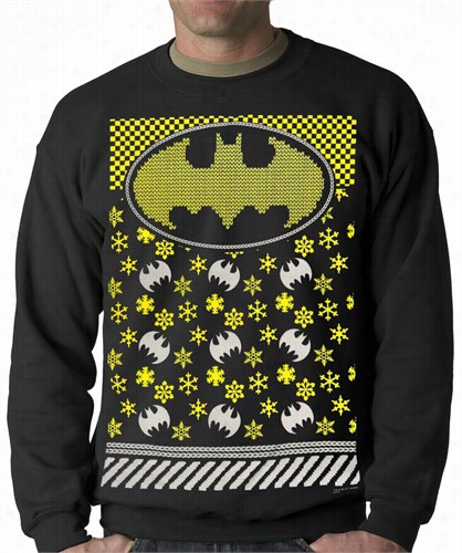 Official Batman Ugly Christmas Sweater Adult Crewneck