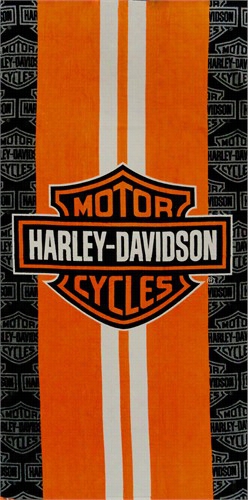 Official Hharley Davidson White Stripe Beach & Bath Towel (30&quot; X 60&quot;)