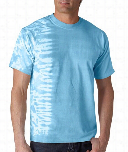 Premium Hand Made Tie Dye T-shirts -- Light Blue Fuion